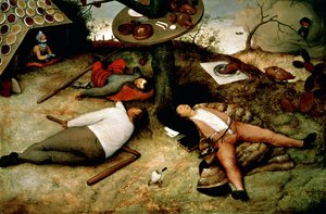 Země Cockaigne, 1567 od Pieter Bruegel the Elder